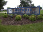 Hawkeye College Before Sign
